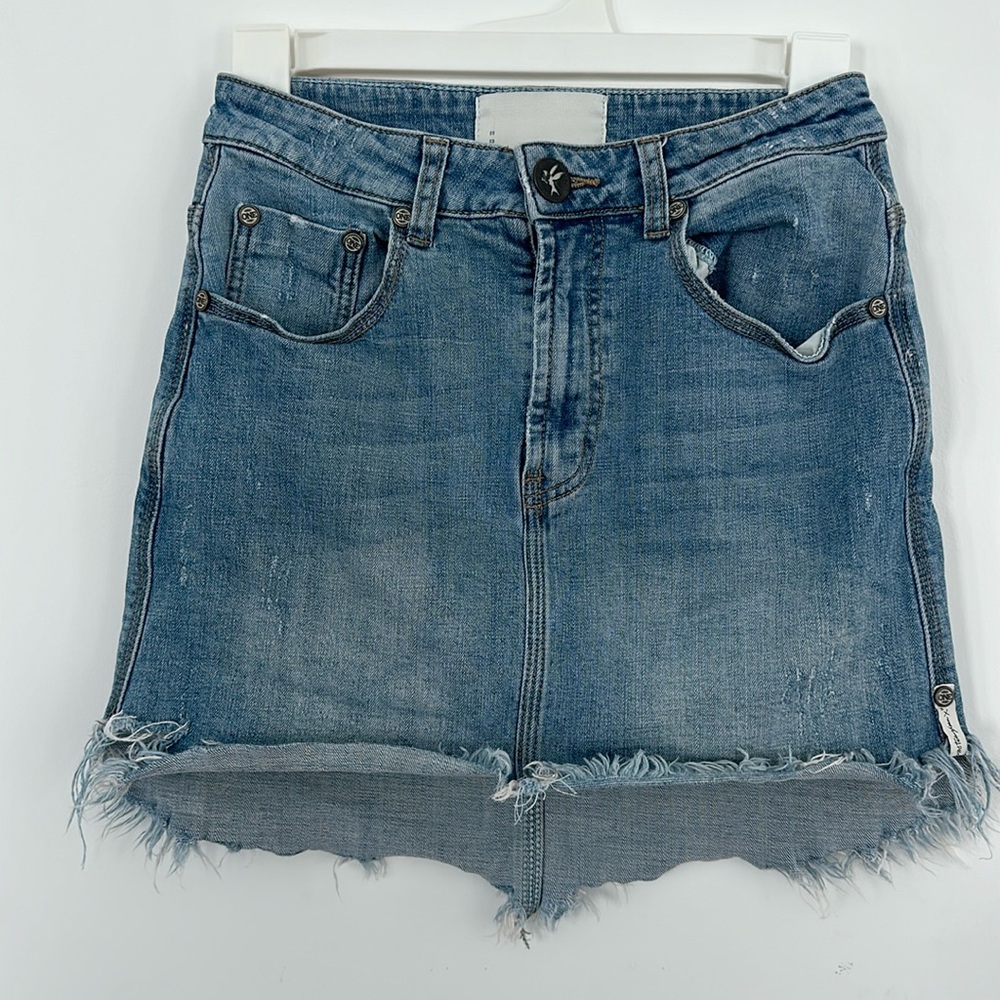 One Teaspoon Denim Mini Skirt Size 25